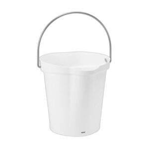 Vikan Bucket with pouring spout, white, size range, 6 ltr